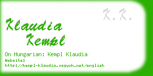 klaudia kempl business card